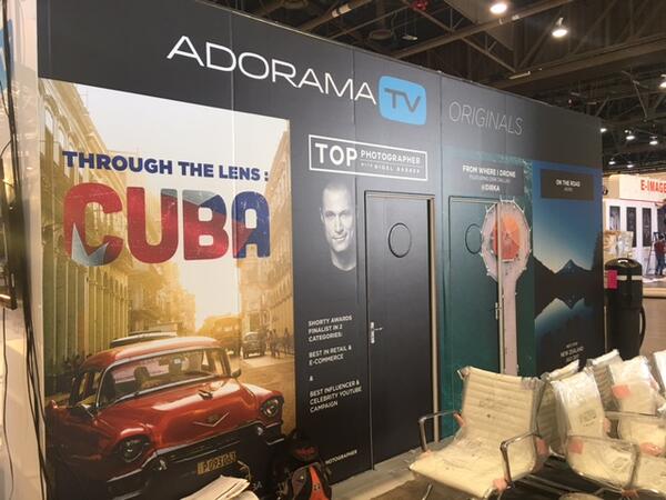 Adorama Camera trade show booth construction project by Construction by Mirage Las Vegas general contractor