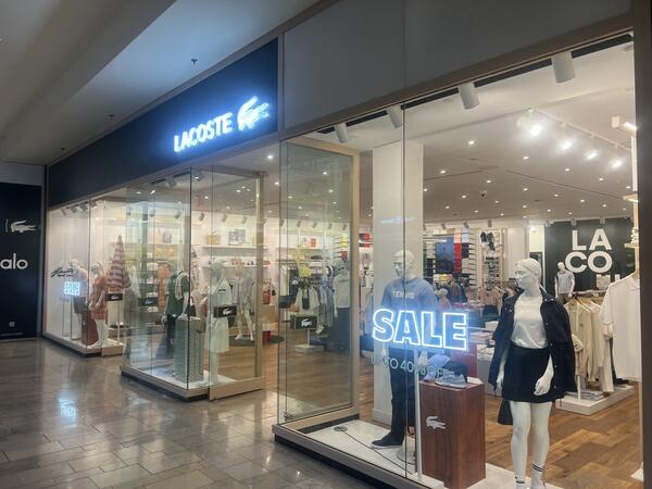 Lacoste Fashion Show Mall retail store construction project by Construction by Mirage Las Vegas general contractor